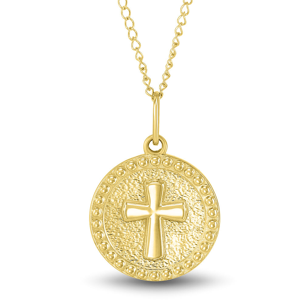 Children's Diamond Cross Pendant in 14K White Gold | Helzberg Diamonds